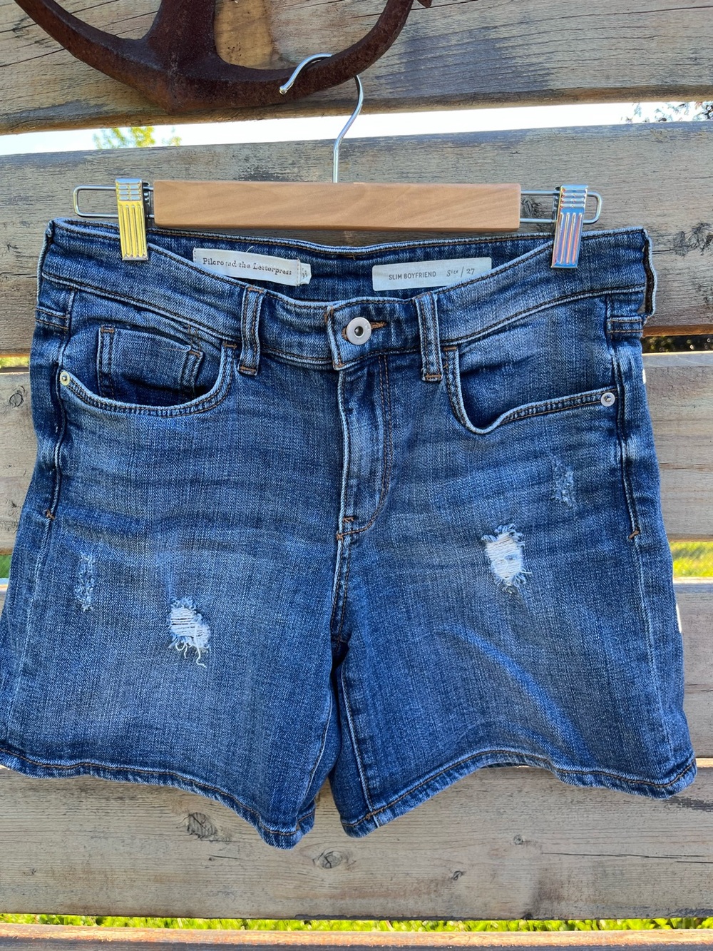✨ Pilcro and the Letterpress by Anthropologie Slim Boyfriend Denim Jean Shorts |
